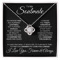 To My Soulmate/Black (Love Knot Necklace)