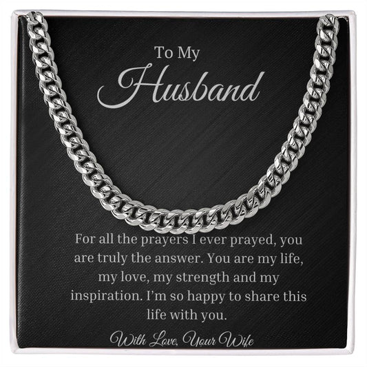 To My Husband ( Cuban Chain Link Necklace)