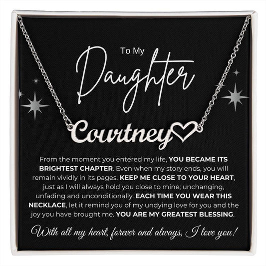 To My Daughter  Name Necklace